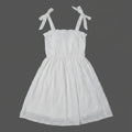 Abito Corto in Pizzo Sangallo Made in Italy - Spalline con Fiocco