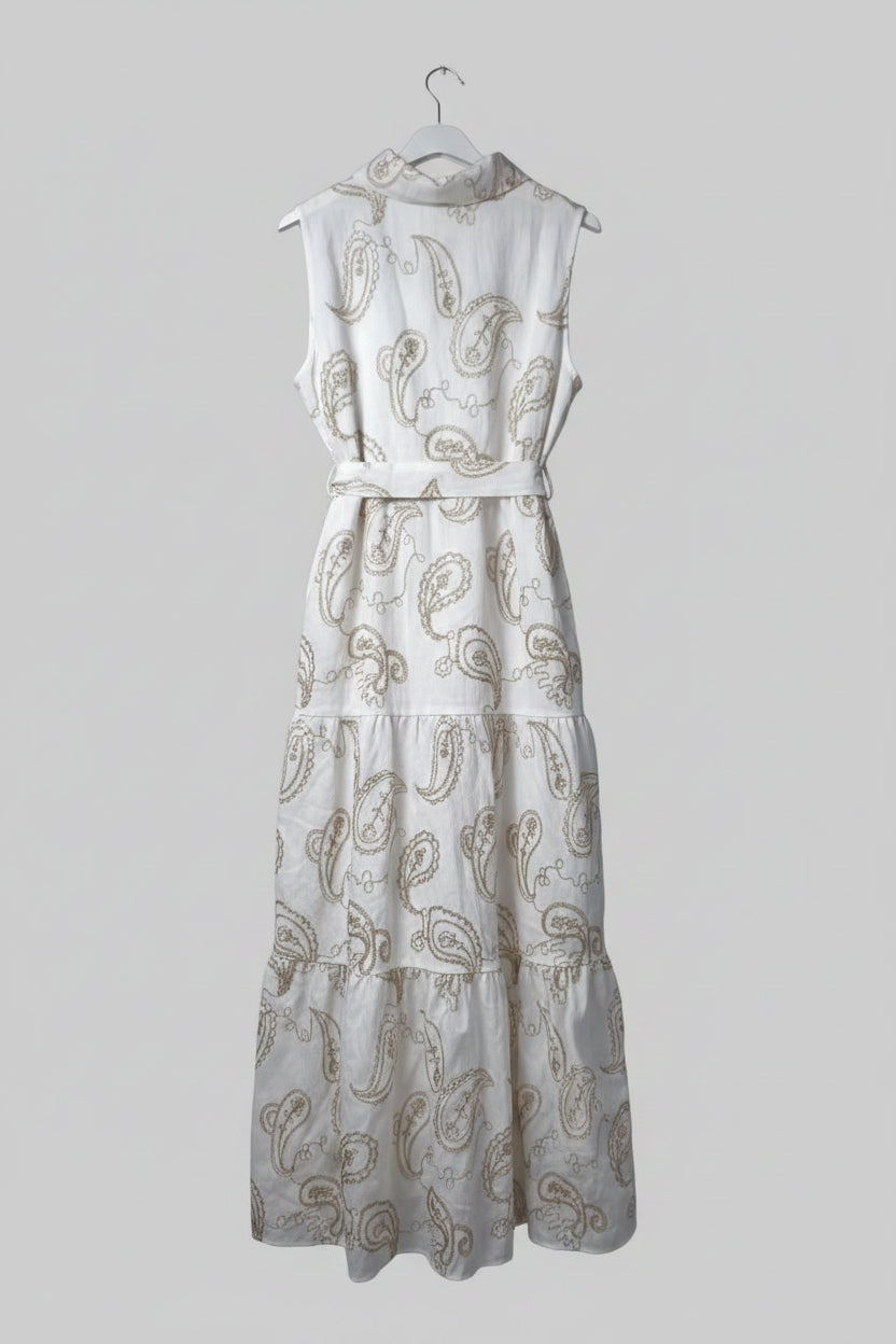 Vestito Lungo Boho-Chic con Cintura