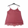 Canotta in Satin con Fondo in Pizzo