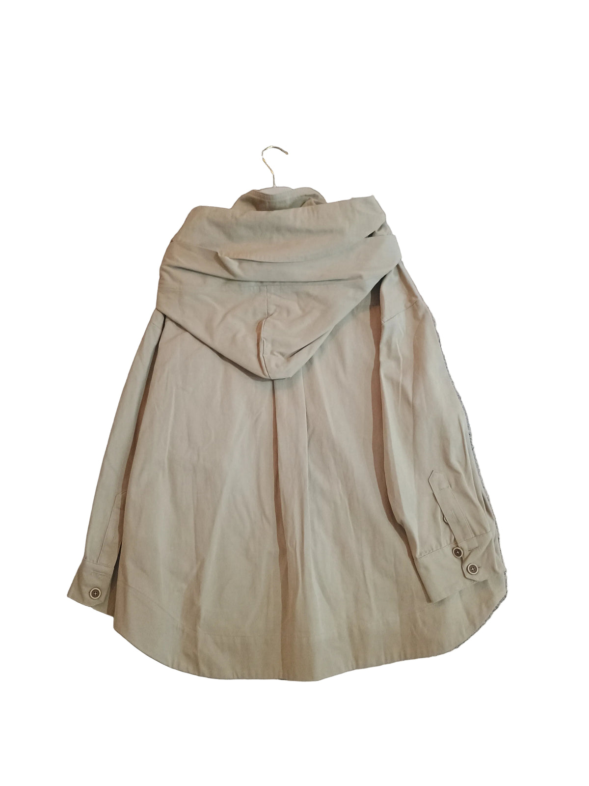 New Giacca Camicia in Puro Cotone con Cappuccio Removibile