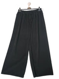 New Pantaloni Wide Leg in Maglia Effetto Velluto