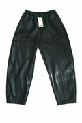 NEW Pantalone Elastico in Similpelle a Palloncino