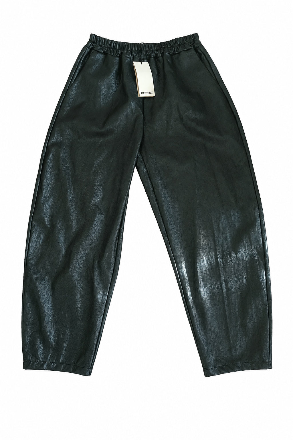 NEW Pantalone Elastico in Similpelle a Palloncino
