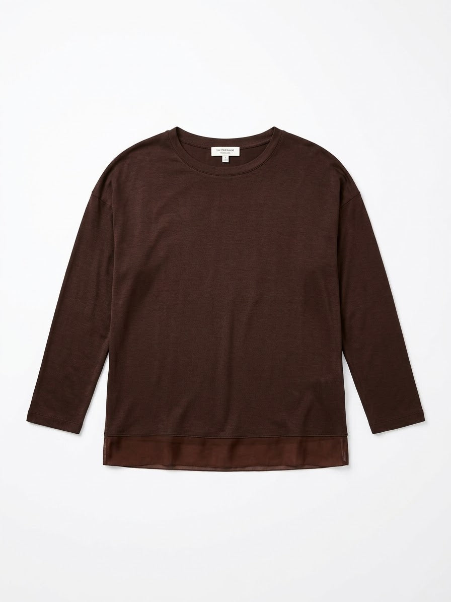 NEW Maglia Fluida a Maniche Lunghe con Dettaglio