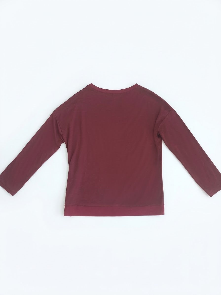 NEW Maglia Fluida a Maniche Lunghe con Dettaglio