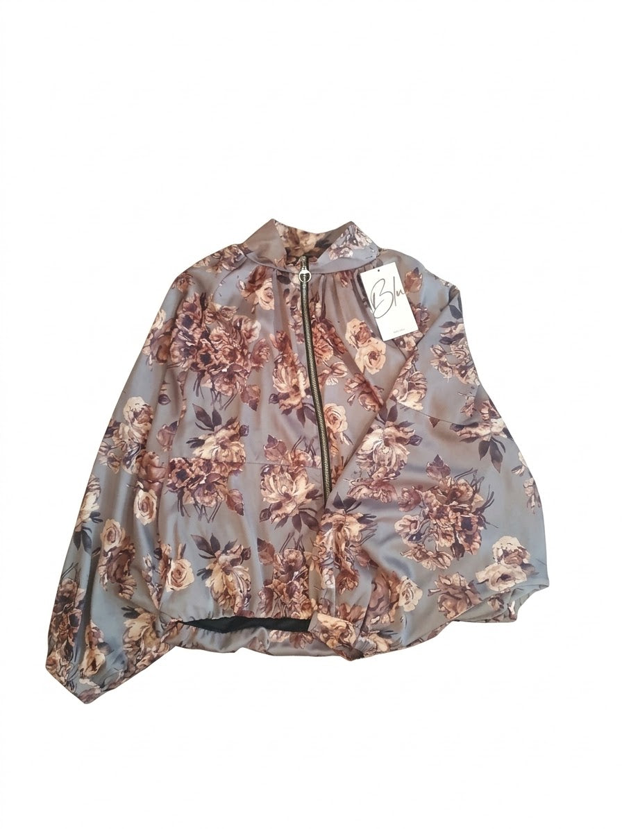 NEW Bomber Fluido Oversize Fantasia Floreale