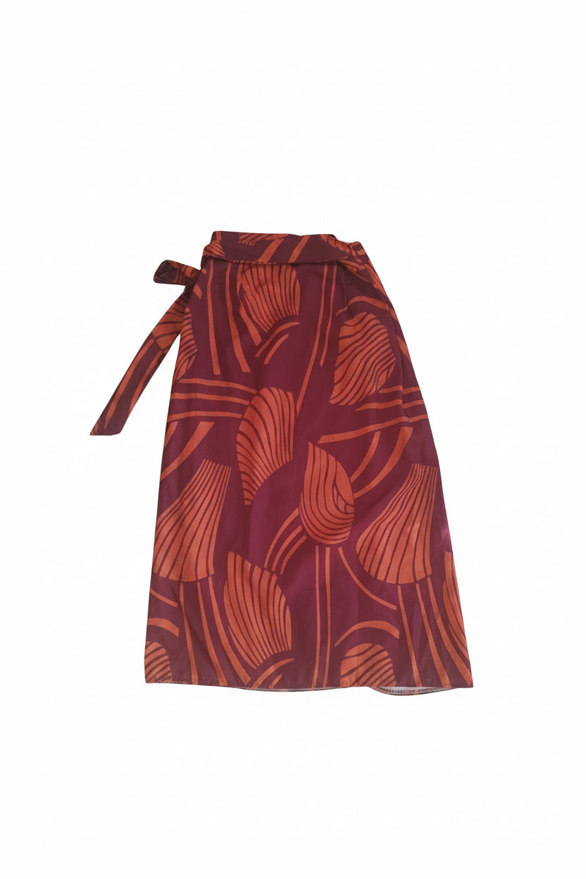 Pareo Lungo a Portafoglio con Stampe Estive