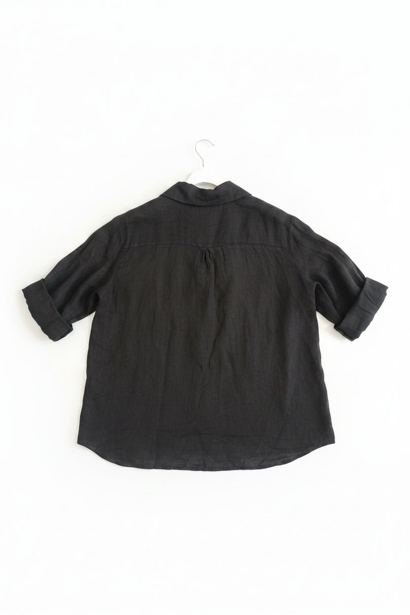 Camicia Comfort in 100% Lino a Maniche Regolabili