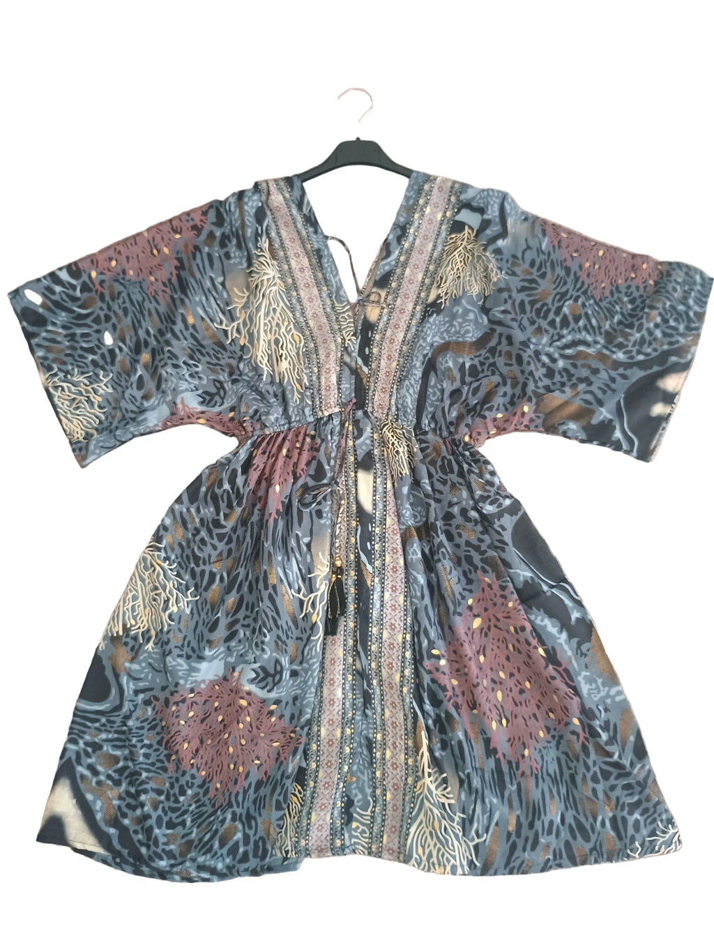 Abito Corto Stile Impero Fantasia Boho-Chic