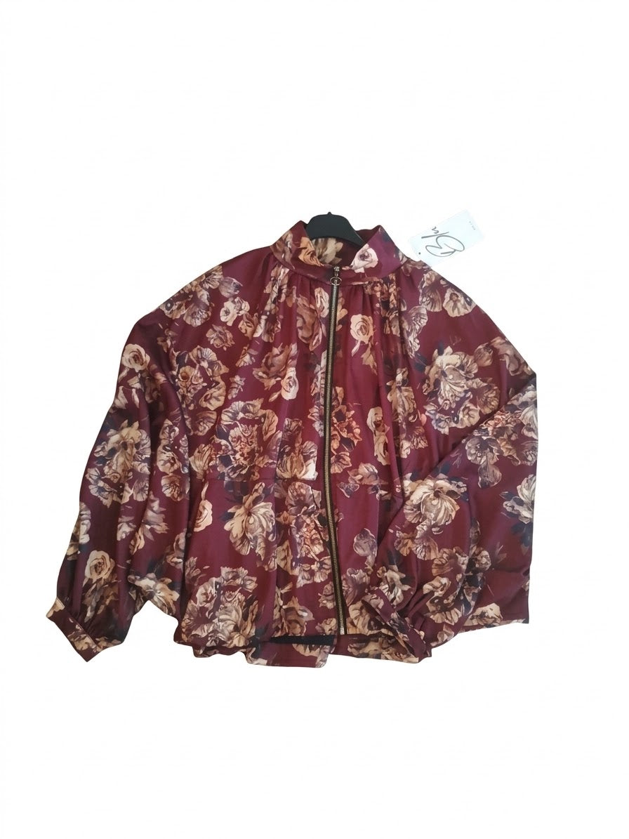 NEW Bomber Fluido Oversize Fantasia Floreale