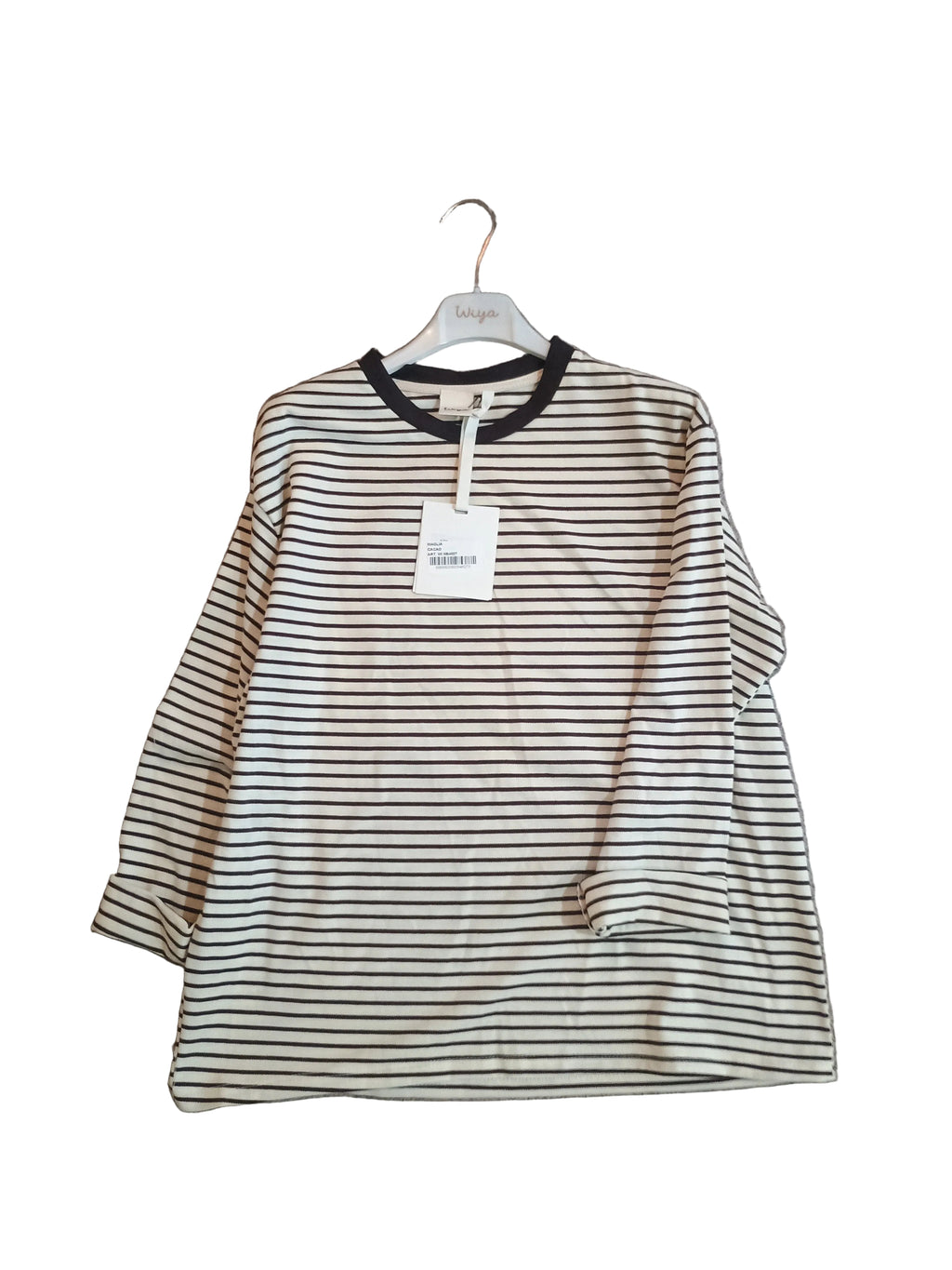 New Maglia Leggera a Righe Piccole Girocollo
