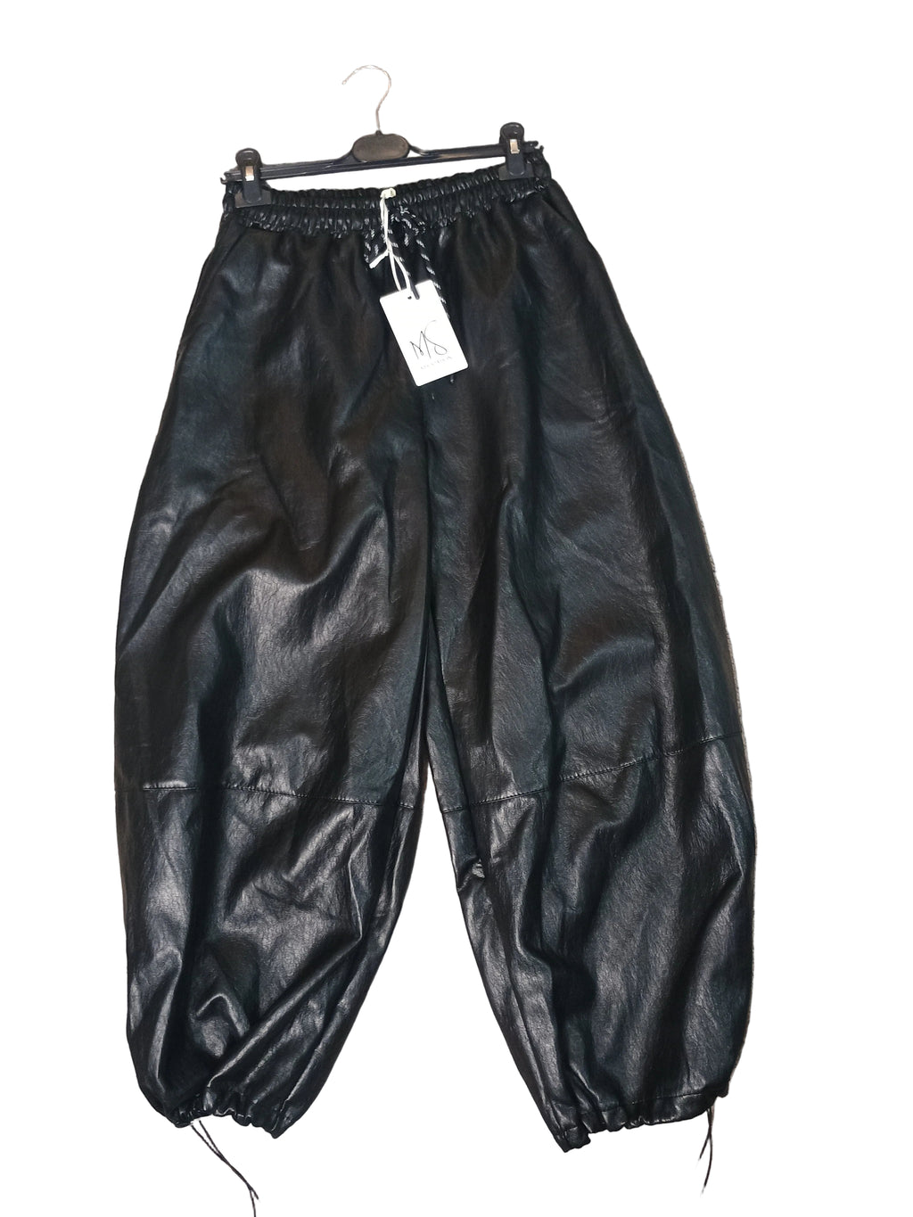 New Pantaloni Jogger in Similpelle