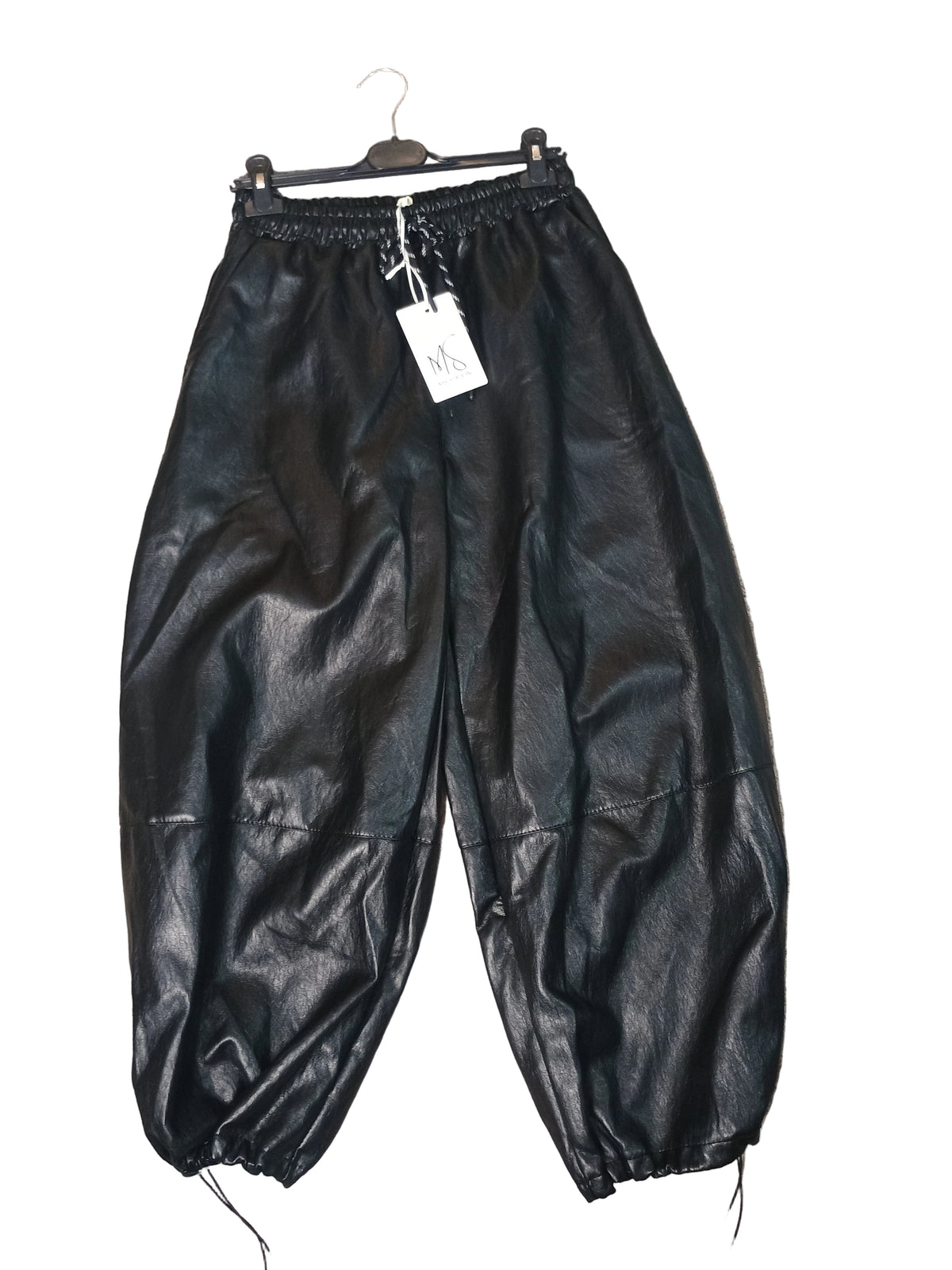 New Pantaloni Jogger in Similpelle