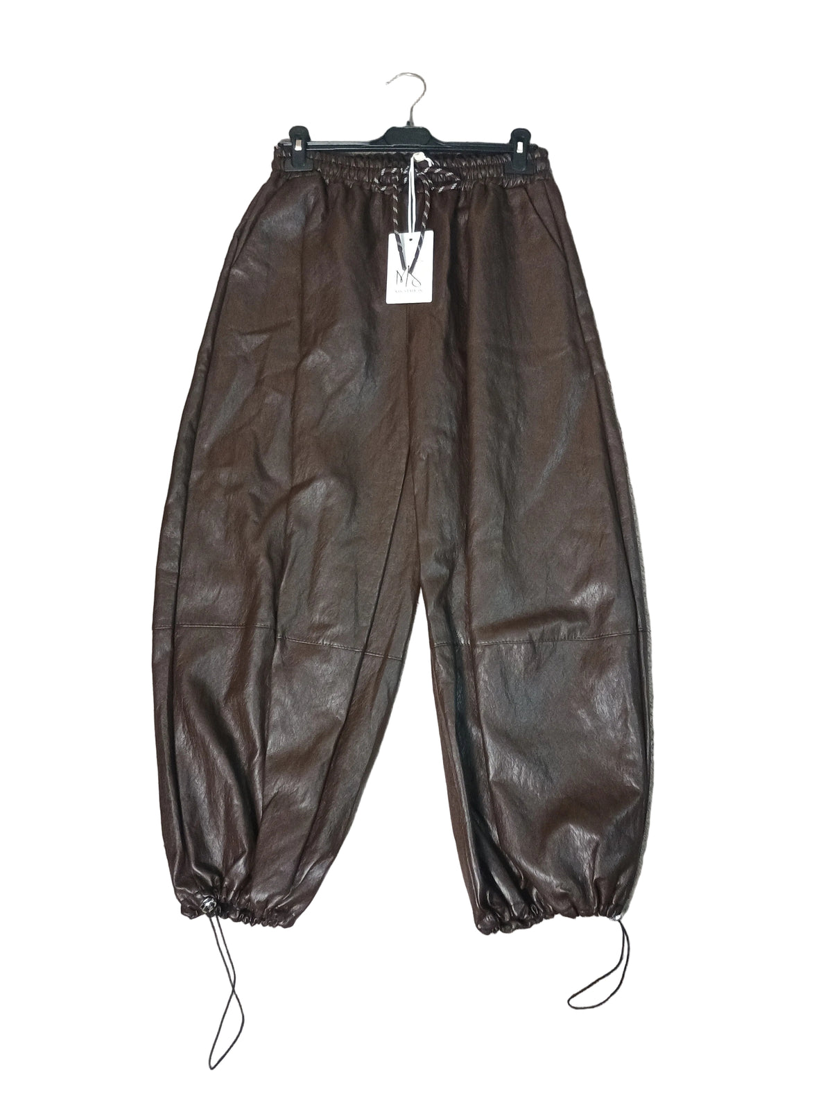 New Pantaloni Jogger in Similpelle