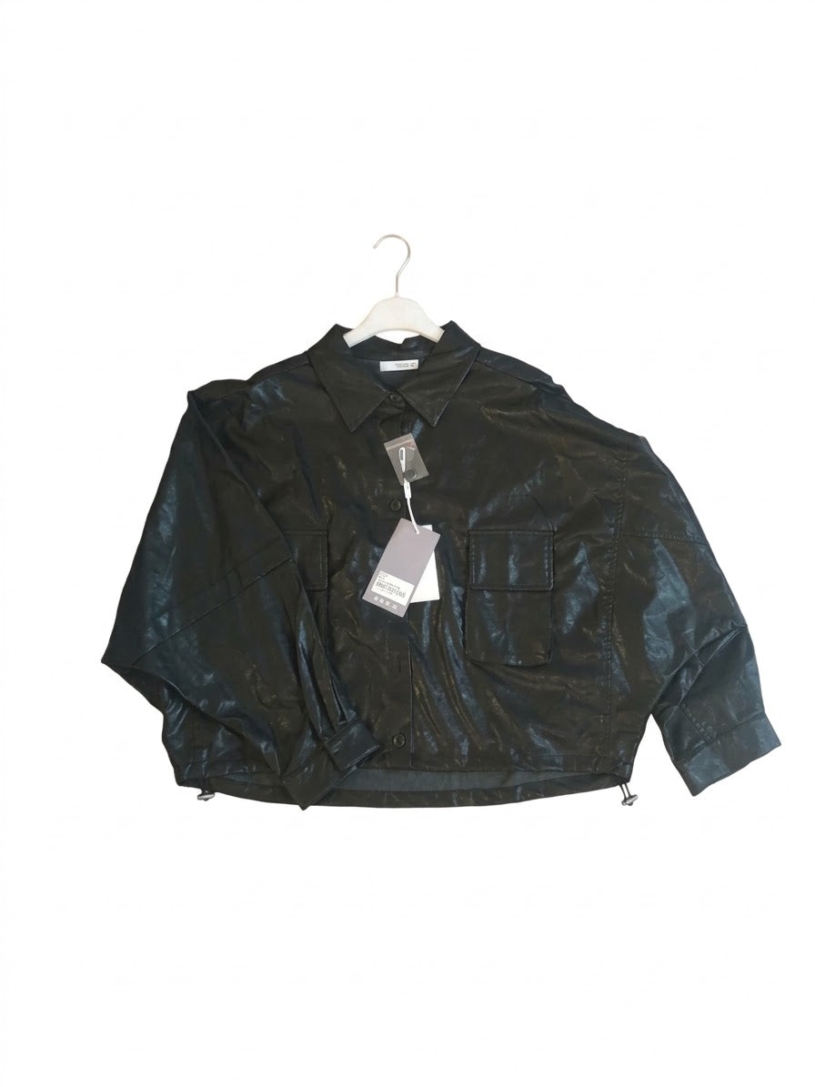 NEW Giacca-Camicia Oversize in Similpelle con Coulisse