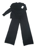 New Completo in Maglia Maglione e Pantalone a Gamba Larga