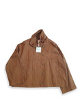 New Giacca Corta in Puro Cotone con Collo Alto