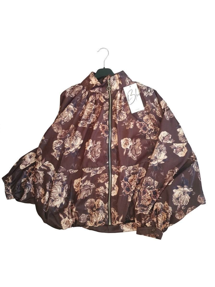 NEW Bomber Fluido Oversize Fantasia Floreale